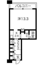 シティコート目黒 3-518 間取り図