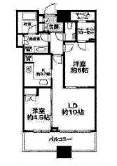 プラウドタワー千代田富士見 22階 間取り図