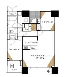 ドゥ・トゥール 39階 間取り図