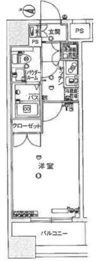 ヴィーダ・スカイコート品川 2階 間取り図