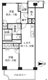 赤坂パークハウス 5階 間取り図