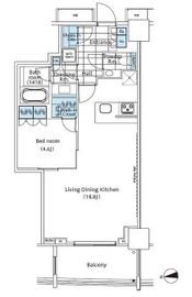 コンフォリア新宿イーストサイドタワー 1702 間取り図