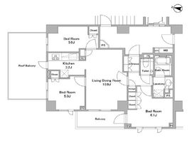 パークハウス三軒茶屋クロスコート 8階 間取り図