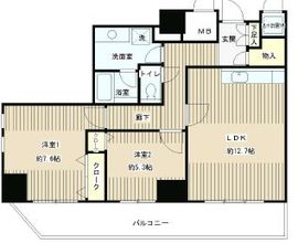 トレステージ目黒 1204 間取り図