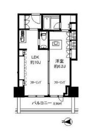 アクシア麻布 8階 間取り図