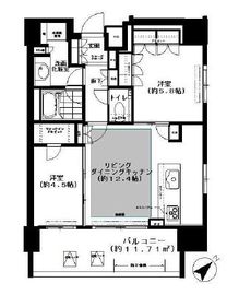 アデニウム東神田 8階 間取り図