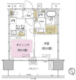 ザ・パークハウス渋谷美竹 6階 間取り図