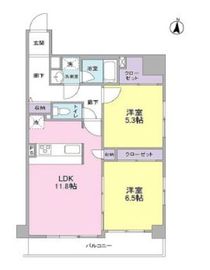 ボヌール都立大学弐番館 207 間取り図