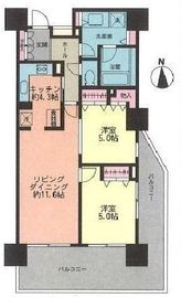 エクサージュ海岸 5階 間取り図