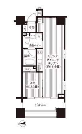 コスモグラシア芝大門 1302 間取り図