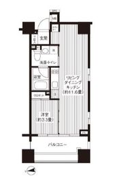 コスモグラシア芝大門 1302 間取り図