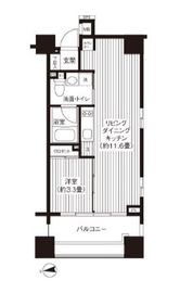 コスモグラシア芝大門 1302 間取り図