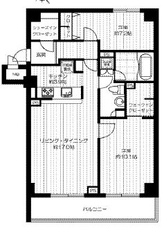 グラマシー恵比寿 506 間取り図