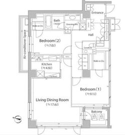 パークハウス赤坂新坂 101 間取り図