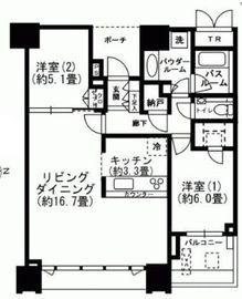 ドゥ・トゥール 39階 間取り図