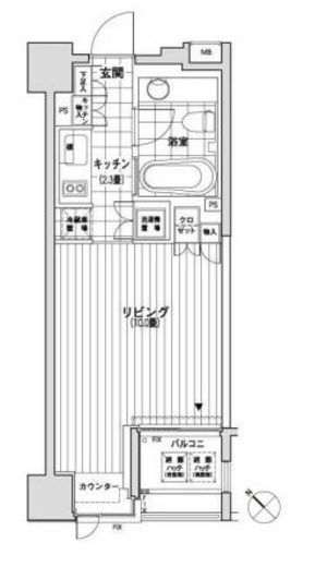 カスタリア銀座 903 間取り図