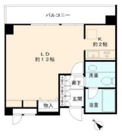 ヒューリック目黒三田 512 間取り図