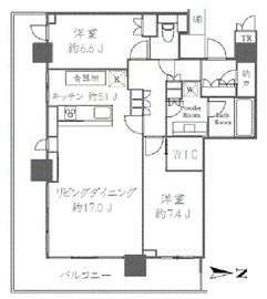 ザ・パークハウス晴海タワーズ ティアロレジデンス 41階 間取り図