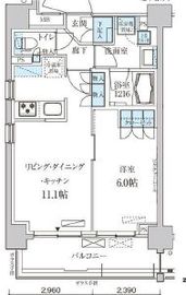 パークアクシス菊川ステーションゲート 1101 間取り図