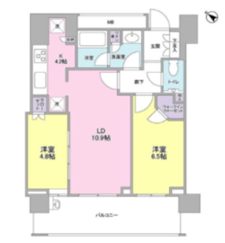 クロスエアタワー 19階 間取り図