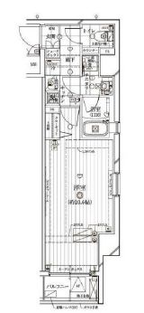 レガリス門前仲町パークサイド 3階 間取り図