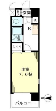 イーストコート芝 501 間取り図
