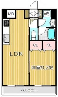 アーバネックス戸越銀座 406 間取り図