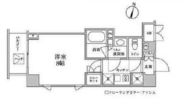 レジディア神楽坂2 207 間取り図