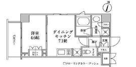 レジディア神楽坂2 204 間取り図