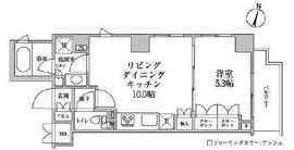 レジディア神楽坂2 203 間取り図