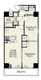 プレミアステージ両国 609 間取り図