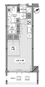 レグノオン・ザ・ベイ 4階 間取り図