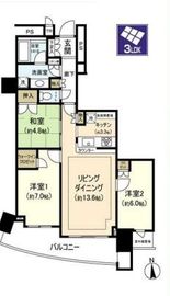 タワーレジデンストーキョー 22階 間取り図