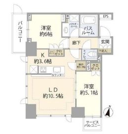 シティタワー上野池之端 2階 間取り図