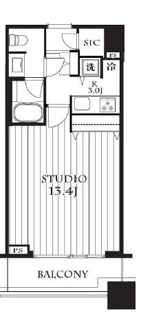 コンシェリア西新宿タワーズウエスト 17階 間取り図