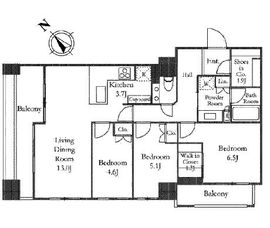 パークホームズ武蔵小山 14階 間取り図
