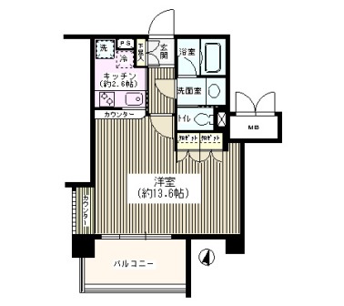 アゼリアテラス新宿 5階 間取り図