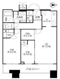 パークタワーグランスカイ 20階 間取り図