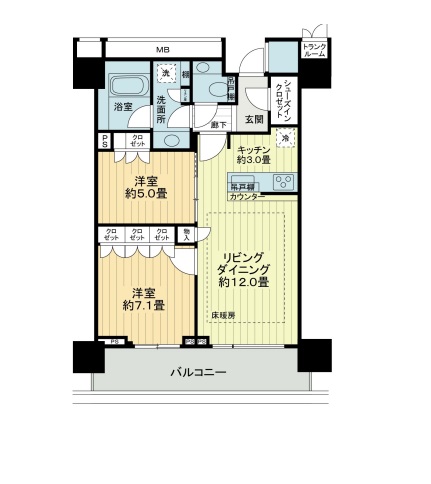 ザ・パークハウス晴海タワーズ クロノレジデンス 27階 間取り図