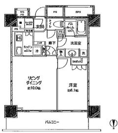 ライオンズ四谷タワーゲート 4階 間取り図