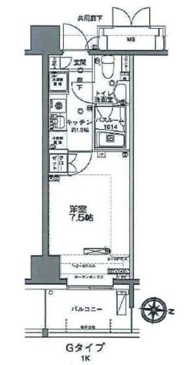 MFPRコート木場公園 615 間取り図