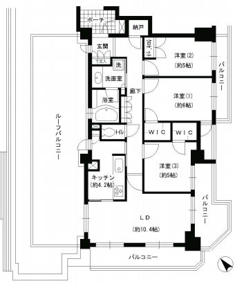 エスティメゾン巣鴨 501 間取り図