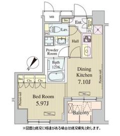 コートラクリア人形町 202 間取り図