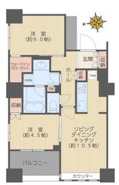 新宿山吹アインスタワー 4階 間取り図