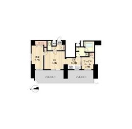 ラクラス新御徒町 1001 間取り図