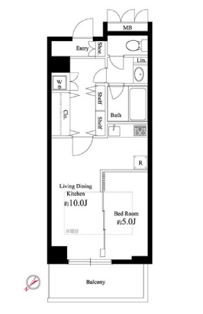 ライトコート四谷 2階 間取り図