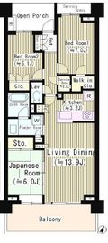 プラウドシティ阿佐ヶ谷 2階 間取り図