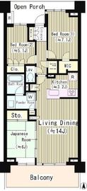 プラウドシティ阿佐ヶ谷 2階 間取り図