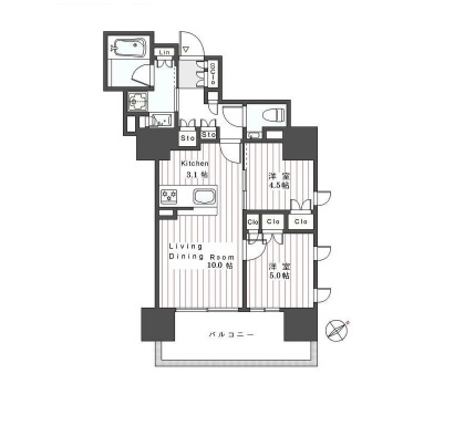 ウェリス六本木 12階 間取り図