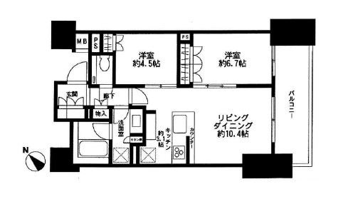 ザ・パークハウス赤坂レジデンス 9階 間取り図